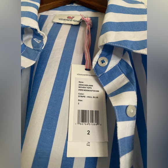 Vineyard Vines Poplin Striped Weekend matching set-NWT-Top-2 Bottoms-XXS - Picture 4 of 9